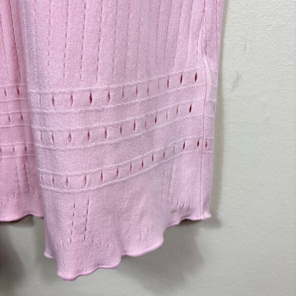 Free People Light Pink Cap Sleeve Open Back Laser Cut Robin Seamless Midi Dress - Picture 7 of 14